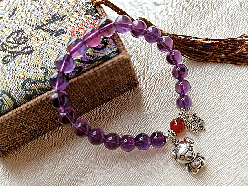 Amethyst Charm Bracelet with 925 Sterling Silver Chinese Zodiac to ...