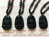 Picture of Natural Black Obsidian Eight Guardian Bodhisattva Amulet Necklaces for 12 Zodiac Signs