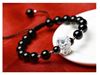 Picture of Black Agate 3D 999 Silver 12 Chinese Zodiac Signs Charm Bracelet