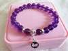 Picture of Amethyst Beaded 925 Silver 12 Chinese Zodiac Charms  Bracelet for Good Love and Marriage