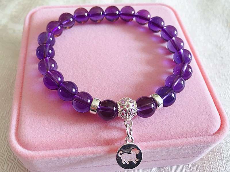 Buy Purple Natural Stones Amethyst Bracelet by Do Taara Online at Aza  Fashions.