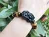 Picture of Top 7A Tiger's Eye Natural Stone Wealth Bracelet with Black Obsidian Pi Xiu/Pi Yao