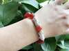 Picture of Red Rope Red Agate Charm Bracelet with Double 3D 999 Silver Pi Xiu/Pi Yao for Good Luck and Wealth