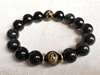 Picture of Natural Black Obsidian Eight Guardian Bodhisattva Amulet Six Words Proverbs Bracelet for Man