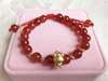 Picture of Red Agate Plating Gold Pig Zodiac Sign Charm Bracelet for Female 2025