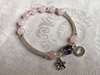 Picture of Natural Rose Quartz and Amethyst 925 Sterling Silver Zodiac Charm Bracelet for Love