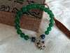 Picture of Green Agate and Lapis Lazuli Beaded Chinese Zodiac Bracelet for Good Health and Career
