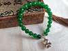 Picture of 925 Silver 12 Chinese Zodiac Green Agate Beads Beaded Charm Bracelet for Good Health, Beauty