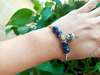 Picture of 925 Silver Fortune Cat / Maneki Neko Lapis Lazuli Charm Bracelet to Attract Good Luck and Fortune
