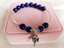Picture of 925 Silver Fortune Cat / Maneki Neko Lapis Lazuli Charm Bracelet to Attract Good Luck and Fortune