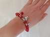 Picture of Red Agate Rabbit Sign Charm Bracelet for Woman Good Luck 2025