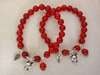 Picture of Red Agate Rabbit Sign Charm Bracelet for Woman Good Luck 2025