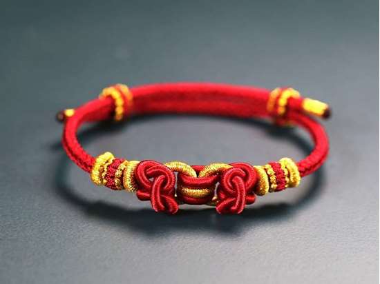 Picture of Chinese Saddle Knot Braided Bracelet for Career, Study, Lucky Charm Bracelet for Career and Study