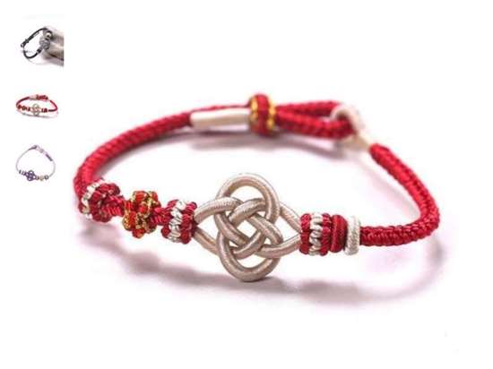 Picture of Chinese Money Knot Rope Braided Bracelet for Wealth, Lucky Bracelet for Money and Love Relationship