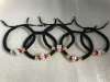 Picture of 999 Silver 12 Chinese Zodiac Signs Hand Woven Black Rope Charm Bracelet