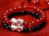 Picture of Red Agate 3D 999 Silver/Gold Plated Pi Xiu Pi Yao Charm Bracelet to Bring Luck and Wealth