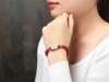 Picture of Red Agate 3D 999 Silver/Gold Plated Pi Xiu Pi Yao Charm Bracelet to Bring Luck and Wealth