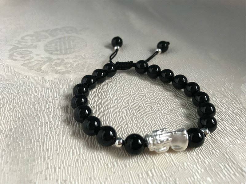 Black Agate 925 Silver Pi Xiu