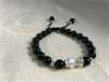 Picture of Black Agate 3D 999 Silver Pi Xiu Pi Yao Charm Bracelet to Bring Luck and Wealth
