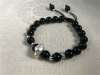 Picture of Black Agate 3D 999 Silver 12 Chinese Zodiac Signs Charm Bracelet