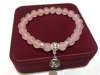 Picture of Rose Quartz 925 Silver 12 Chinese Zodiac Animals Charm Bracelet for Good Love Relationship