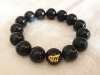 Picture of Black Obsidian Chinese Zodiac Charm Bracelet to Enhance Body Vitality for Man