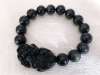 Picture of Rainbow Eye Black Obsidian Pi Xiu/Pi Yao Charm Bracelet for Man for Good Wealth and Health