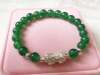 Picture of S9999 Silver Pi Xiu/ Pi Yao Green Agate Beads Bracelet to Attract Wealth for Pig, Rat, Ox, Tiger...