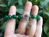 Picture of Natural Green Agate 925 Sterling Silver Chinese Zodiac Charm Bracelet for Good Health and Wealth
