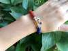 Picture of Red Agate and Lapis Lazuli with Citrine Lucky Bead Bracelet for Good Luck, Wealth and Career for Pig