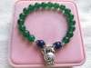 Picture of Green Agate and Lapis Lazuli Beaded Chinese Zodiac Bracelet for Good Health and Career