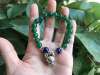 Picture of Green Agate and Lapis Lazuli Beaded Chinese Zodiac Bracelet for Good Health and Career