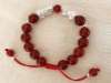 Picture of Red Rope Red Agate Charm Bracelet with Double 3D 999 Silver Pi Xiu/Pi Yao for Good Luck and Wealth