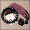 Picture of Hand-made Obsidian Beads Tassels Double Pi Xiu Car Rearview Mirror Hanging Ornament for Good Luck in Wealth