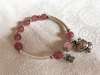 Picture of Natural Strawberry Quartz Crystal 925 Silver Chinese Zodiac Charms Bracelet for Love and Release Pressure