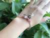 Picture of Natural Strawberry Quartz Crystal 925 Silver Chinese Zodiac Charms Bracelet for Love and Release Pressure