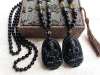 Picture of Natural Black Obsidian Eight Guardian Bodhisattva Amulet Necklaces for 12 Zodiac Signs