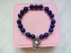 Picture of Natural Stone Lapis Lazuli Bracelets with 925 Silver Chinese Zodiac Pendant
