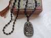 Picture of Natural Golden Obsidian Avalokiteshvara,  Buddhist Guardian Amulet Necklace for Rat