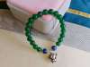 Picture of Green Agate and Lapis Lazuli Beaded Chinese Zodiac Bracelet for Good Health and Career